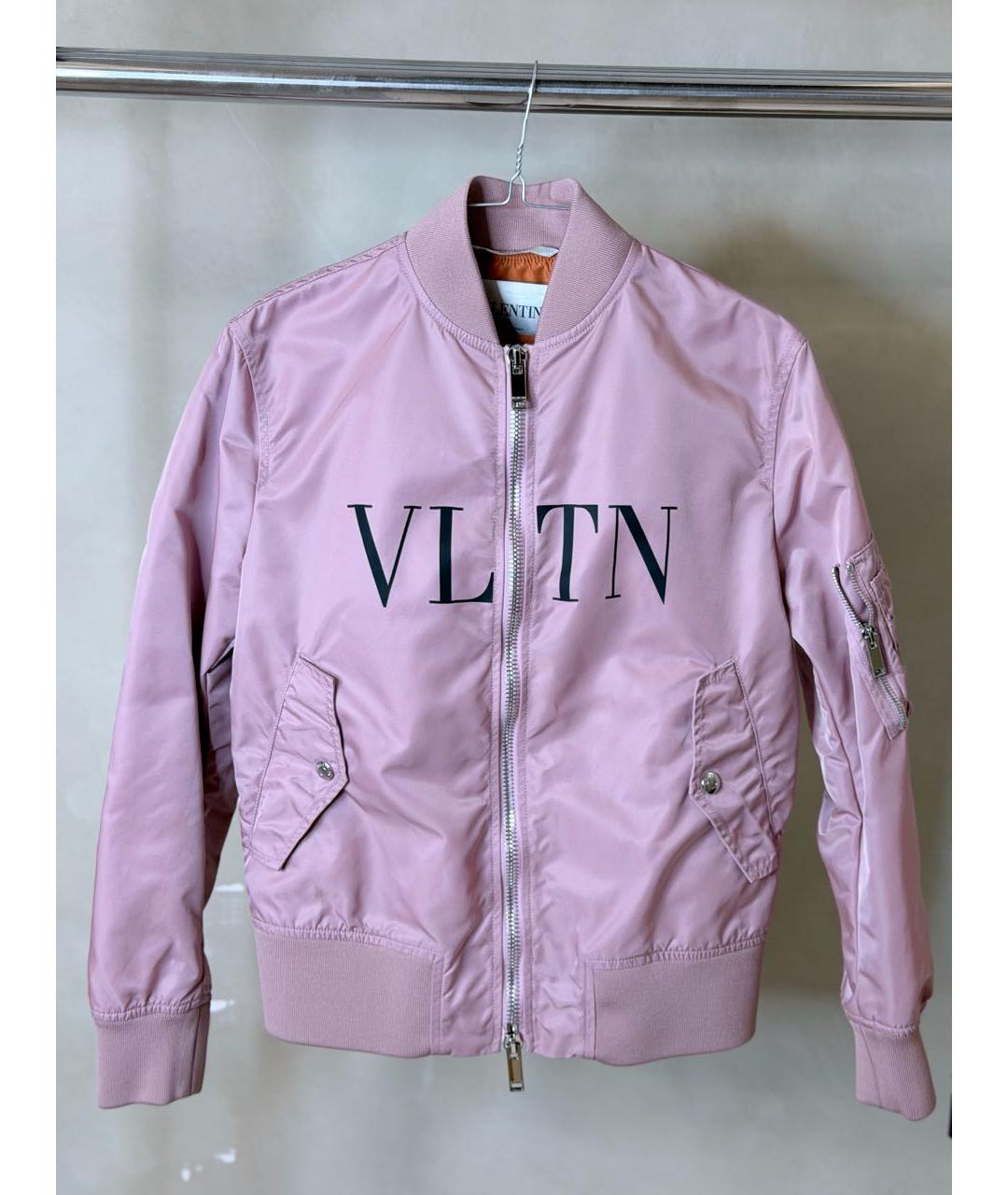 VALENTINO Розовая полиэстеровая куртка, фото 8