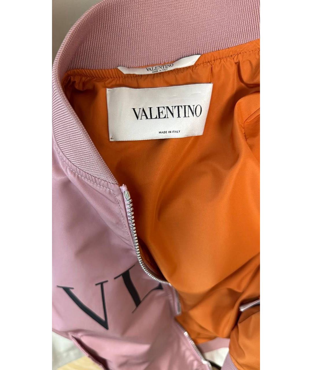 VALENTINO Розовая полиэстеровая куртка, фото 6