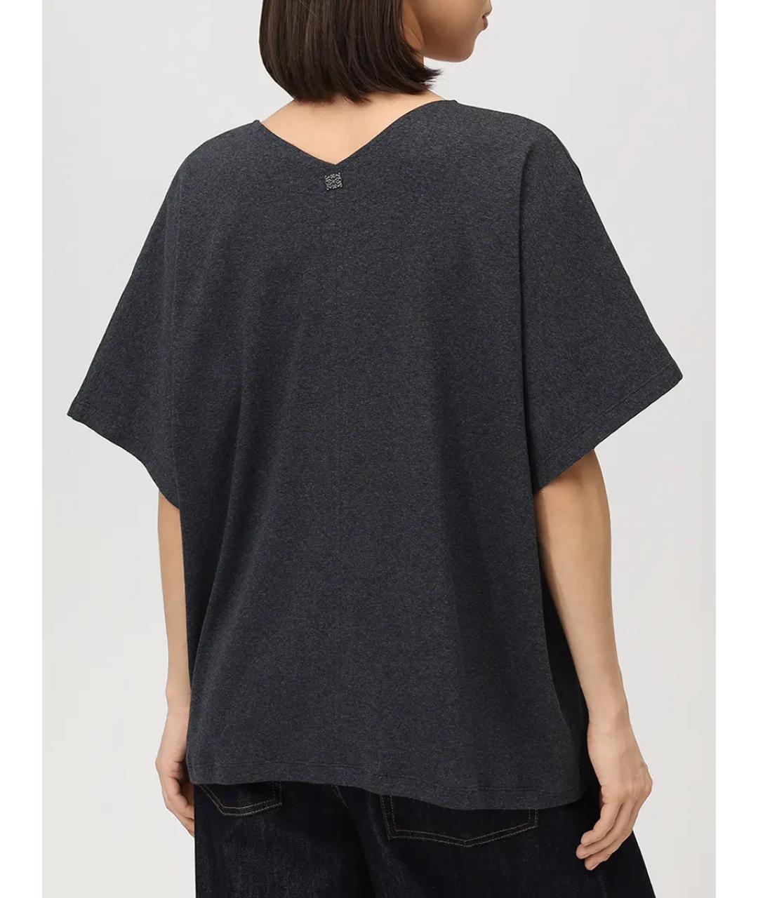 PANICALE Серая хлопковая футболка, фото 3