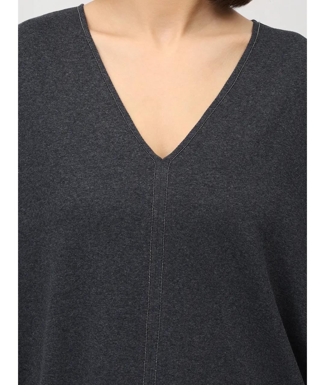 PANICALE Серая хлопковая футболка, фото 5