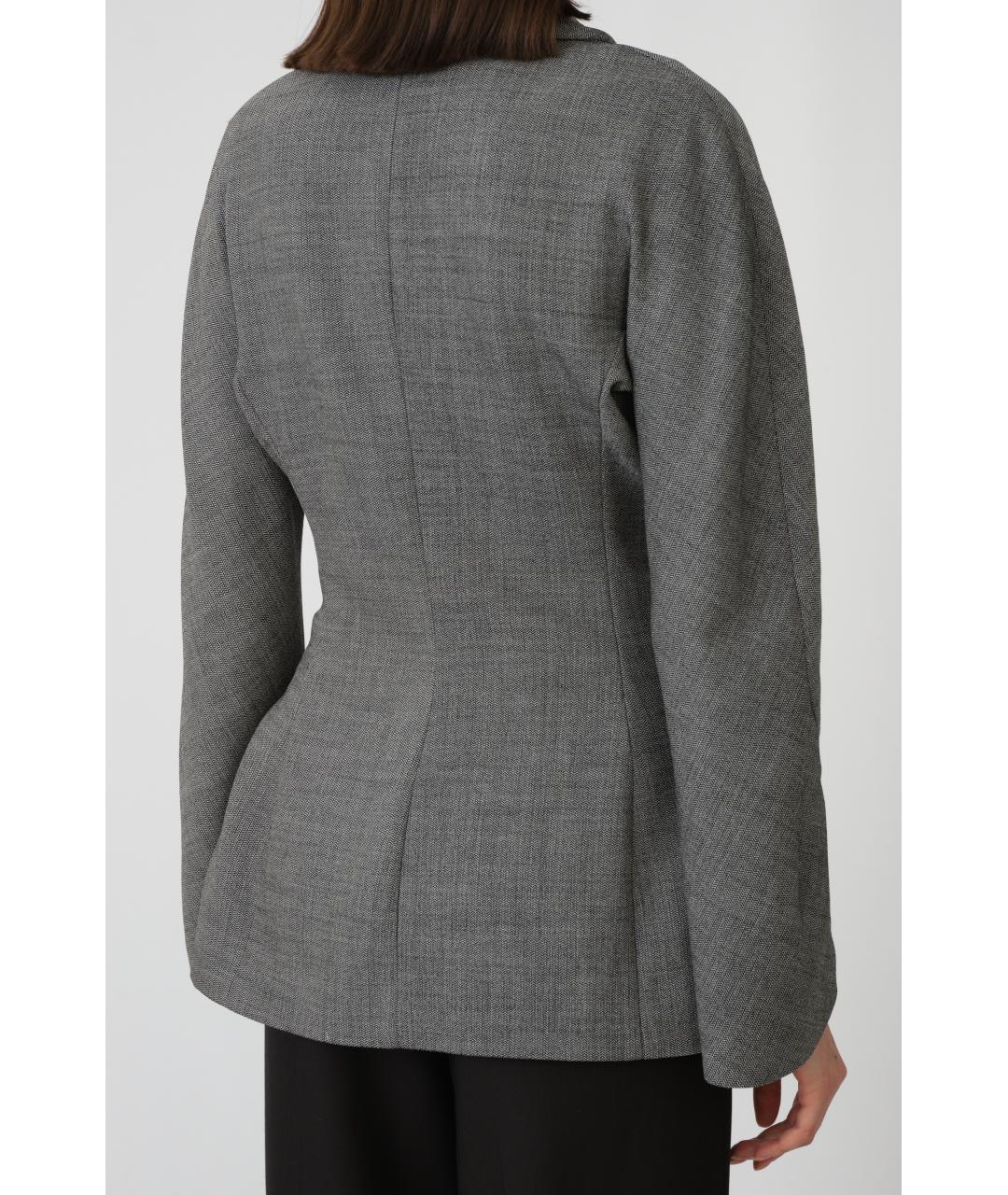 MAGDA BUTRYM Серый шерстяной жакет/пиджак, фото 5