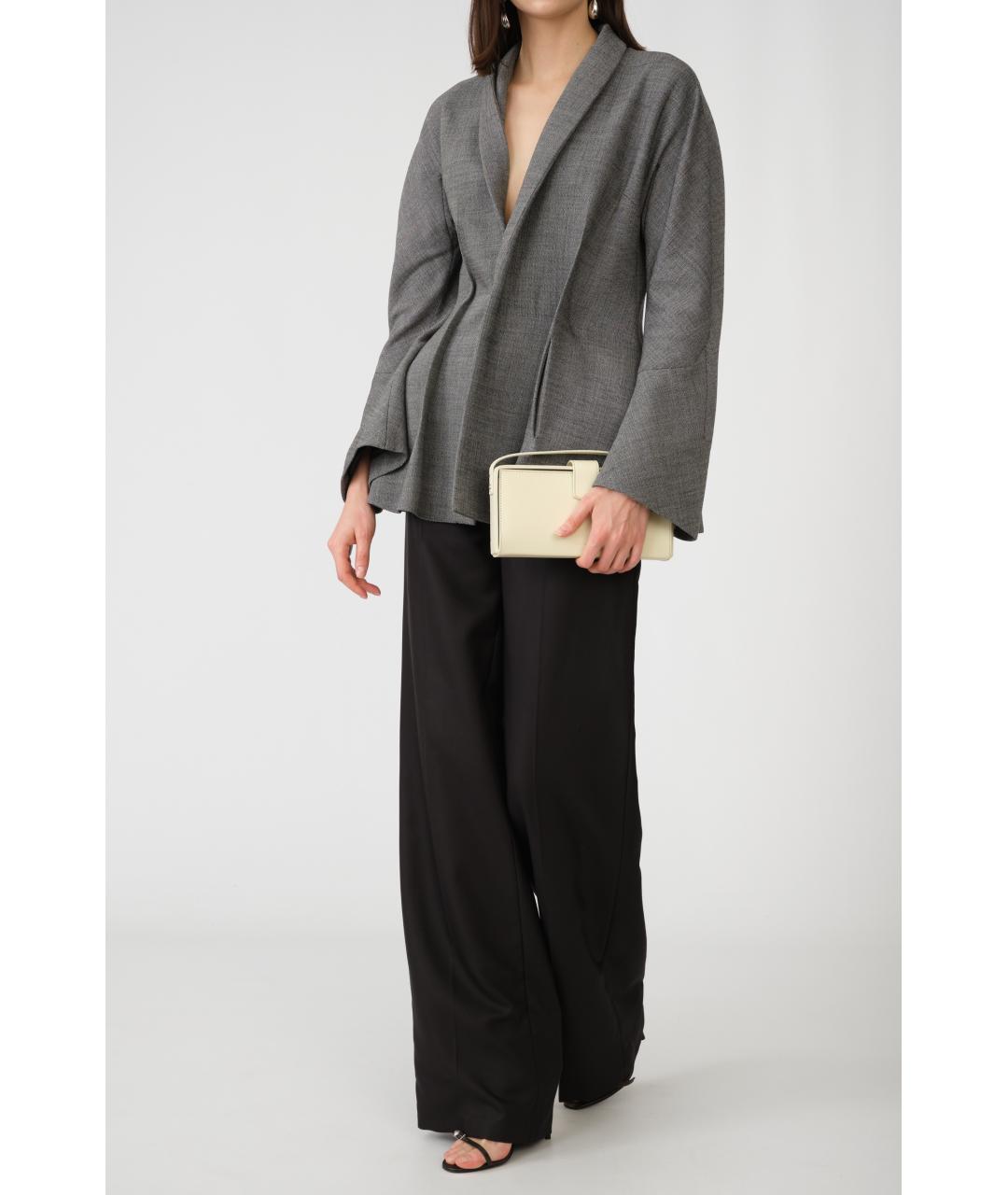 MAGDA BUTRYM Серый шерстяной жакет/пиджак, фото 9