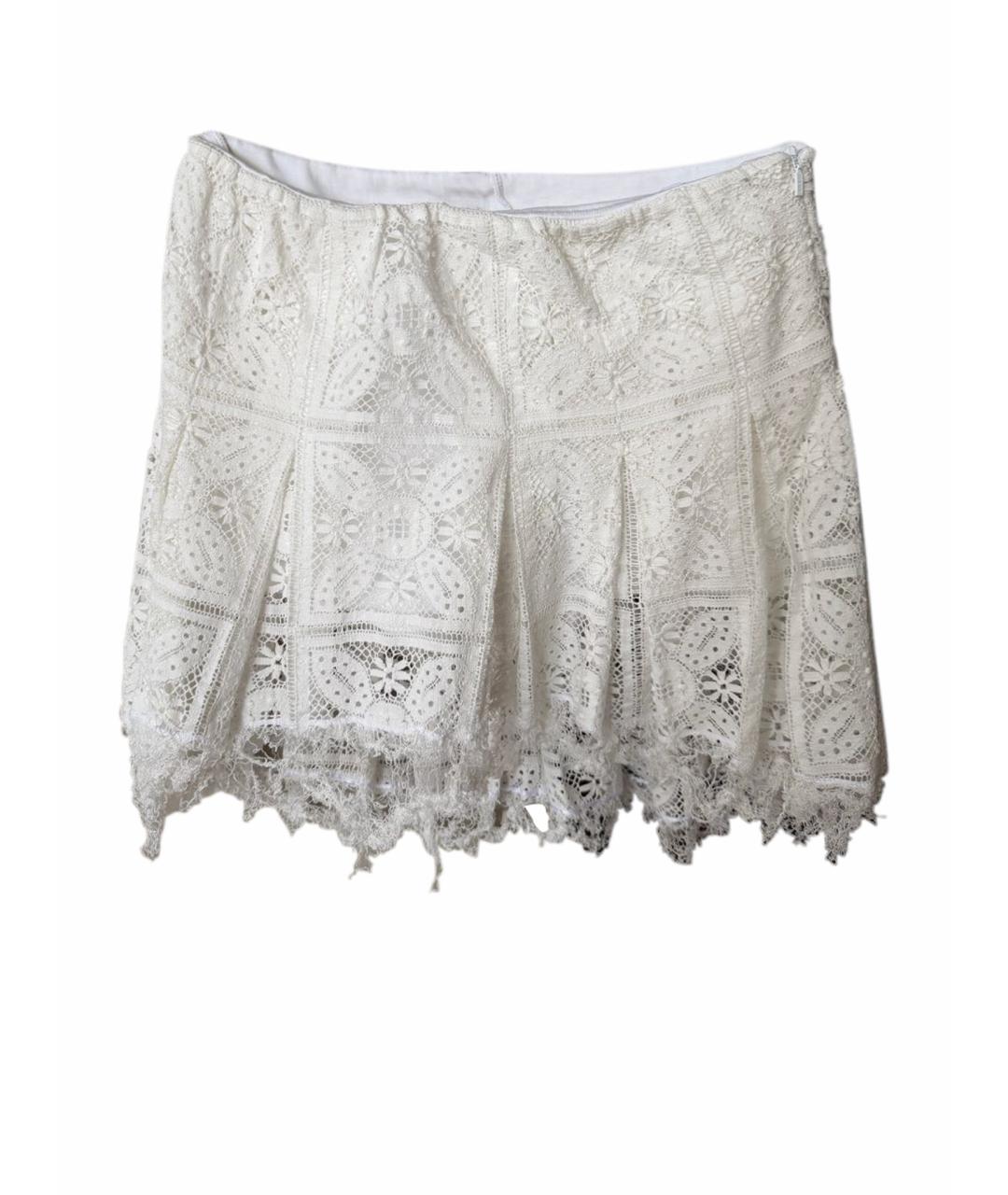 LOEWE Белая хлопковая юбка мини, фото 1