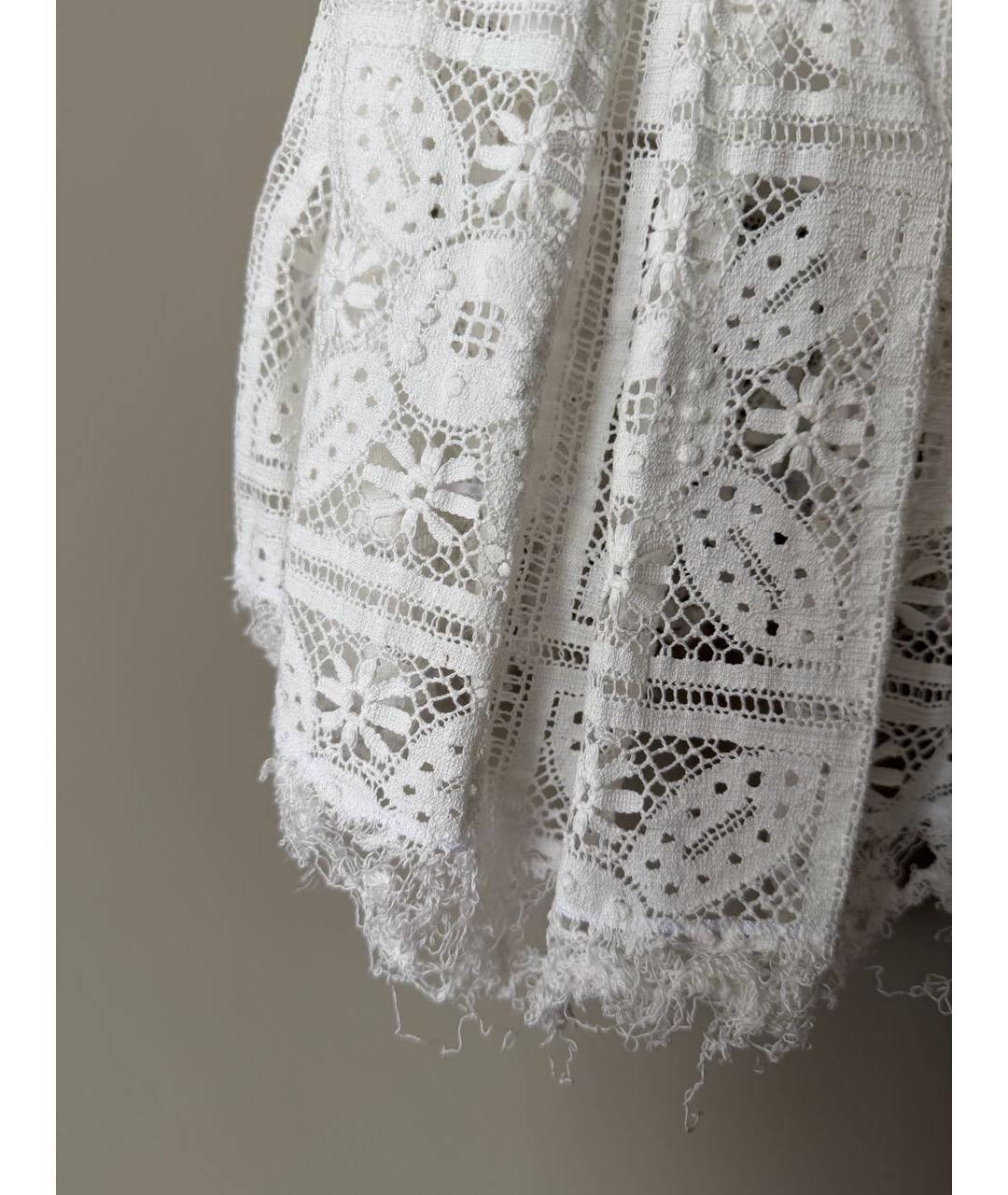 LOEWE Белая хлопковая юбка мини, фото 3