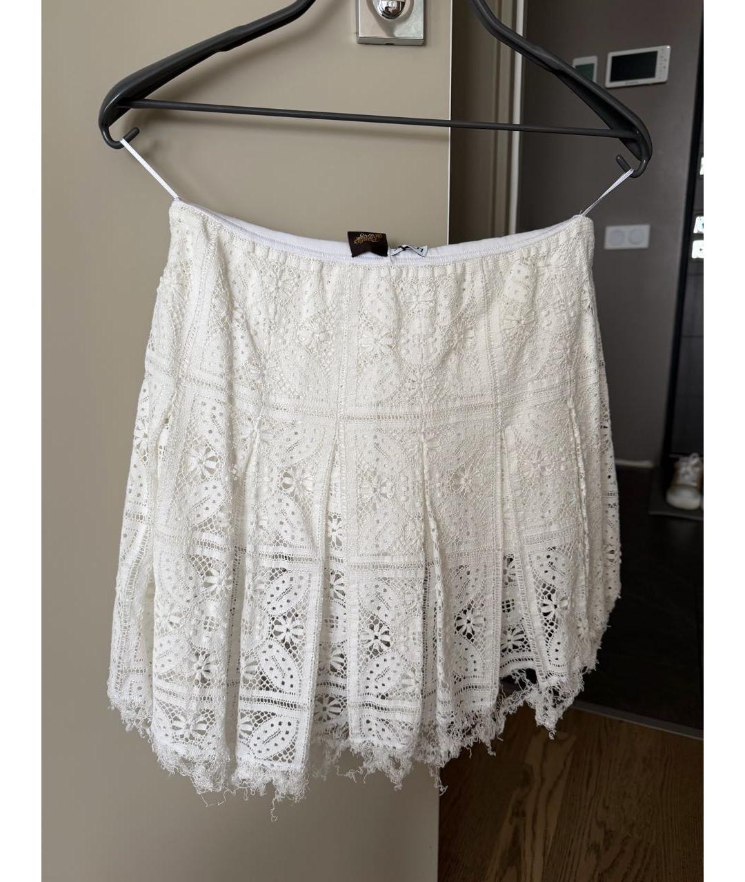 LOEWE Белая хлопковая юбка мини, фото 2