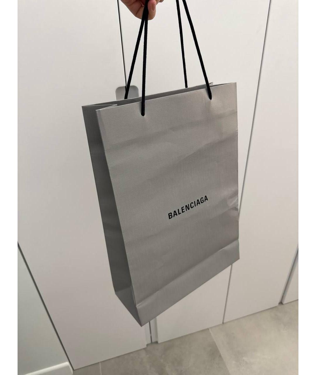 BALENCIAGA Черные кожаные шлепанцы, фото 6