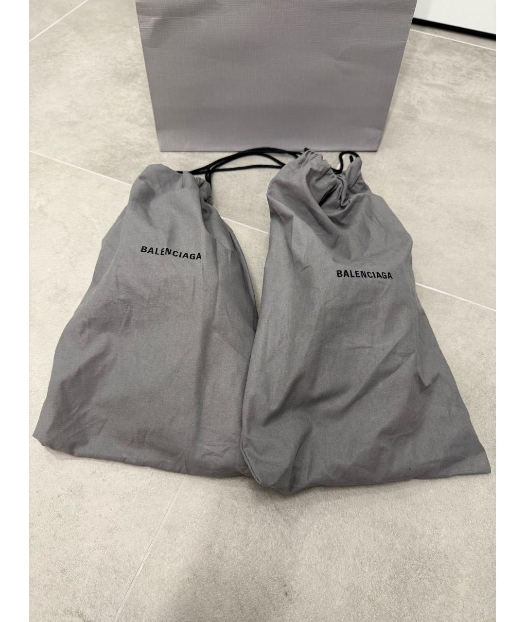 BALENCIAGA Черные кожаные шлепанцы, фото 5