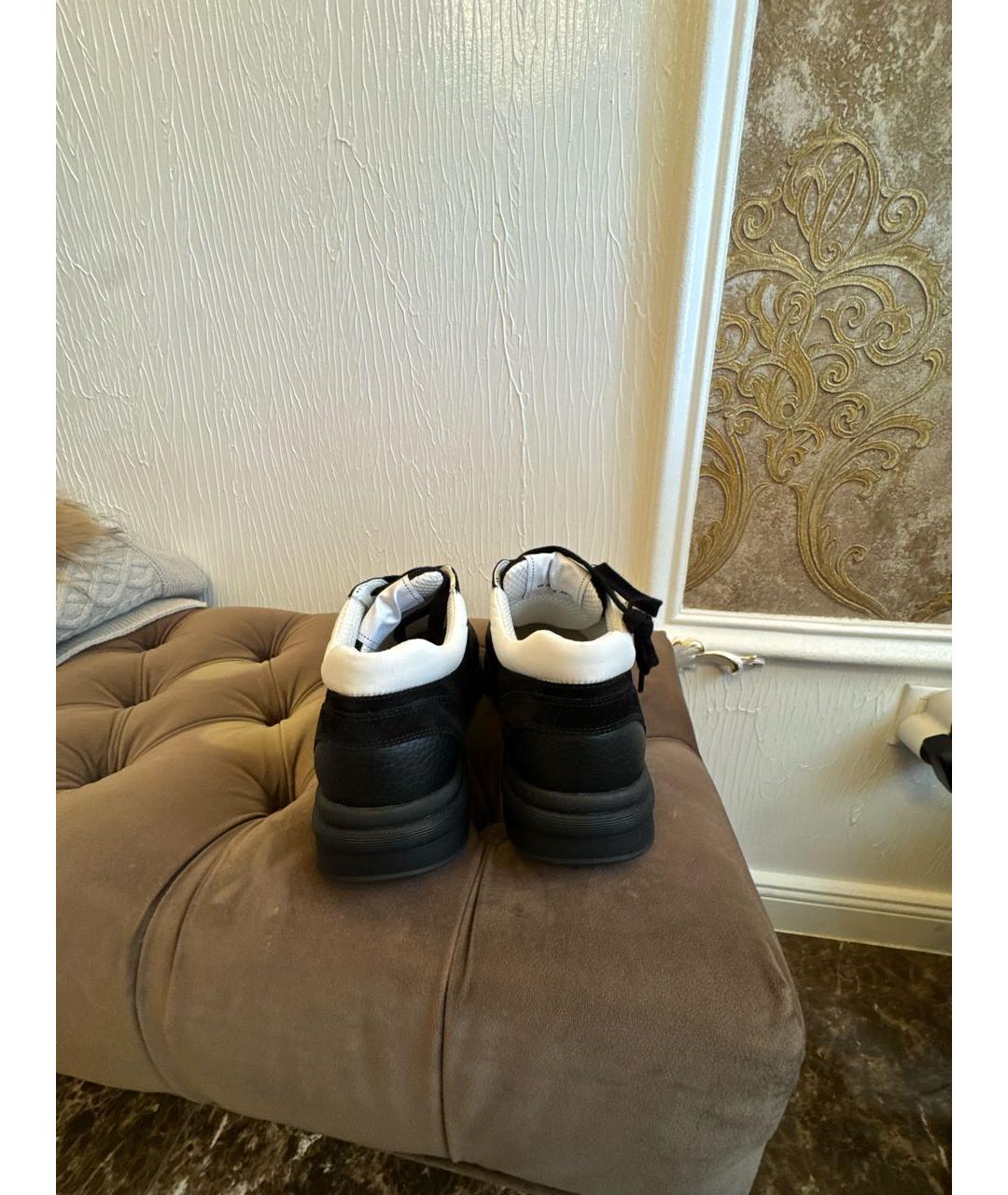 CHANEL Черные кожаные кроссовки, фото 4