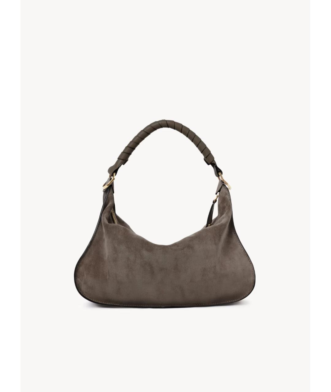 CHLOE Коричневая замшевая сумка через плечо, фото 3