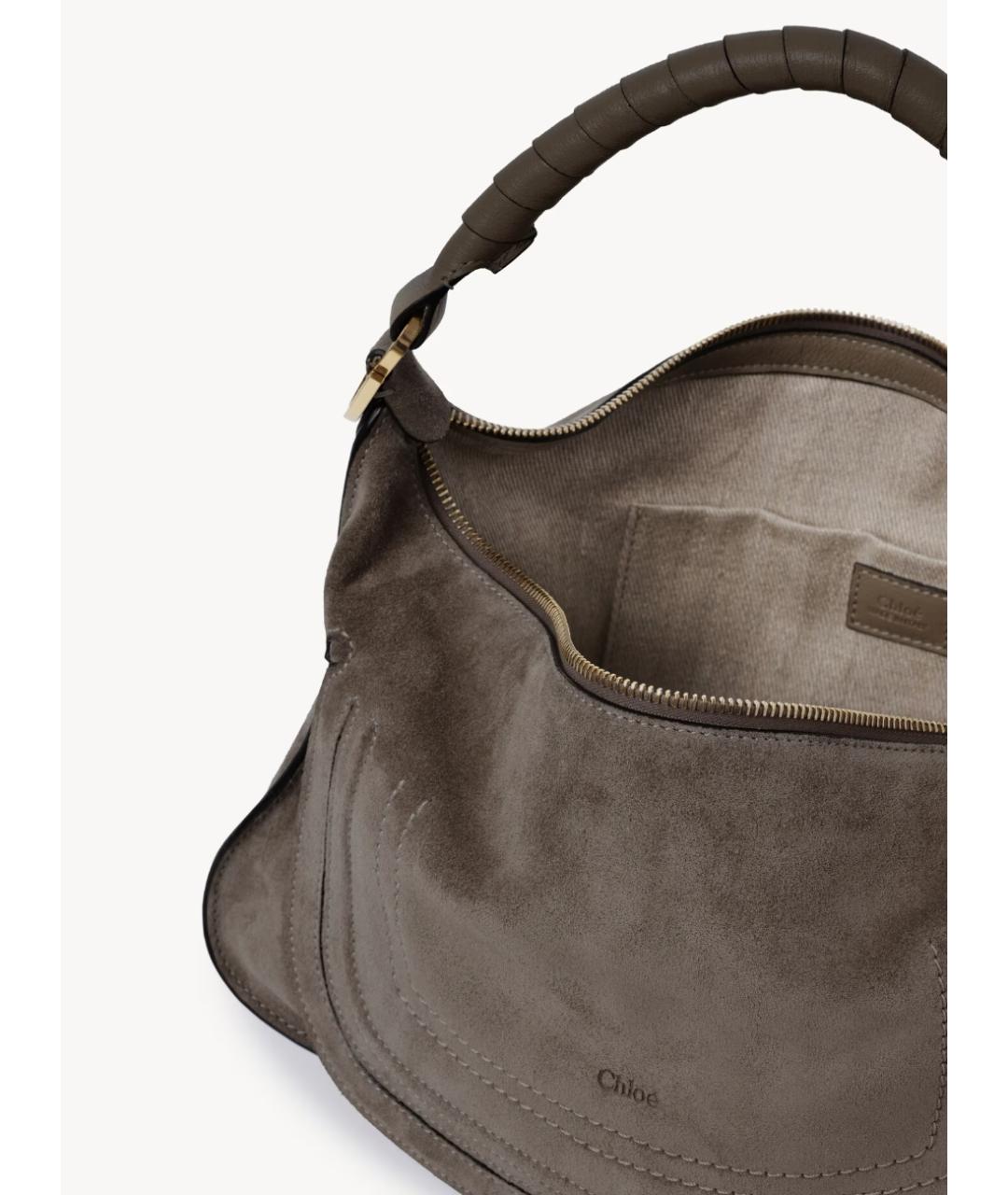CHLOE Коричневая замшевая сумка через плечо, фото 4