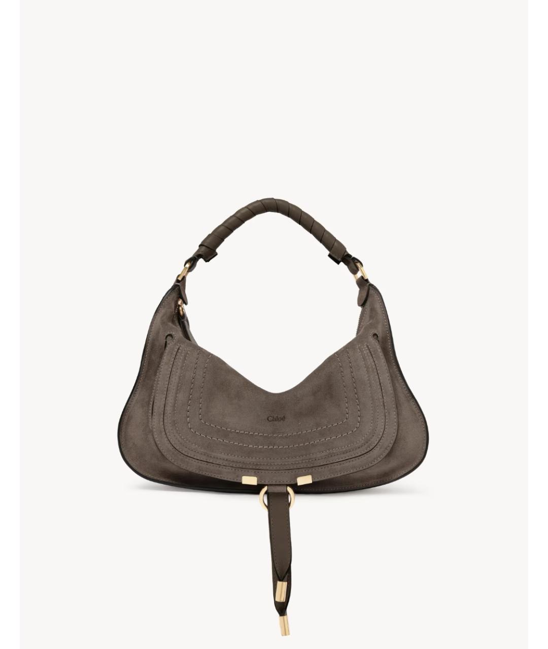 CHLOE Коричневая замшевая сумка через плечо, фото 6