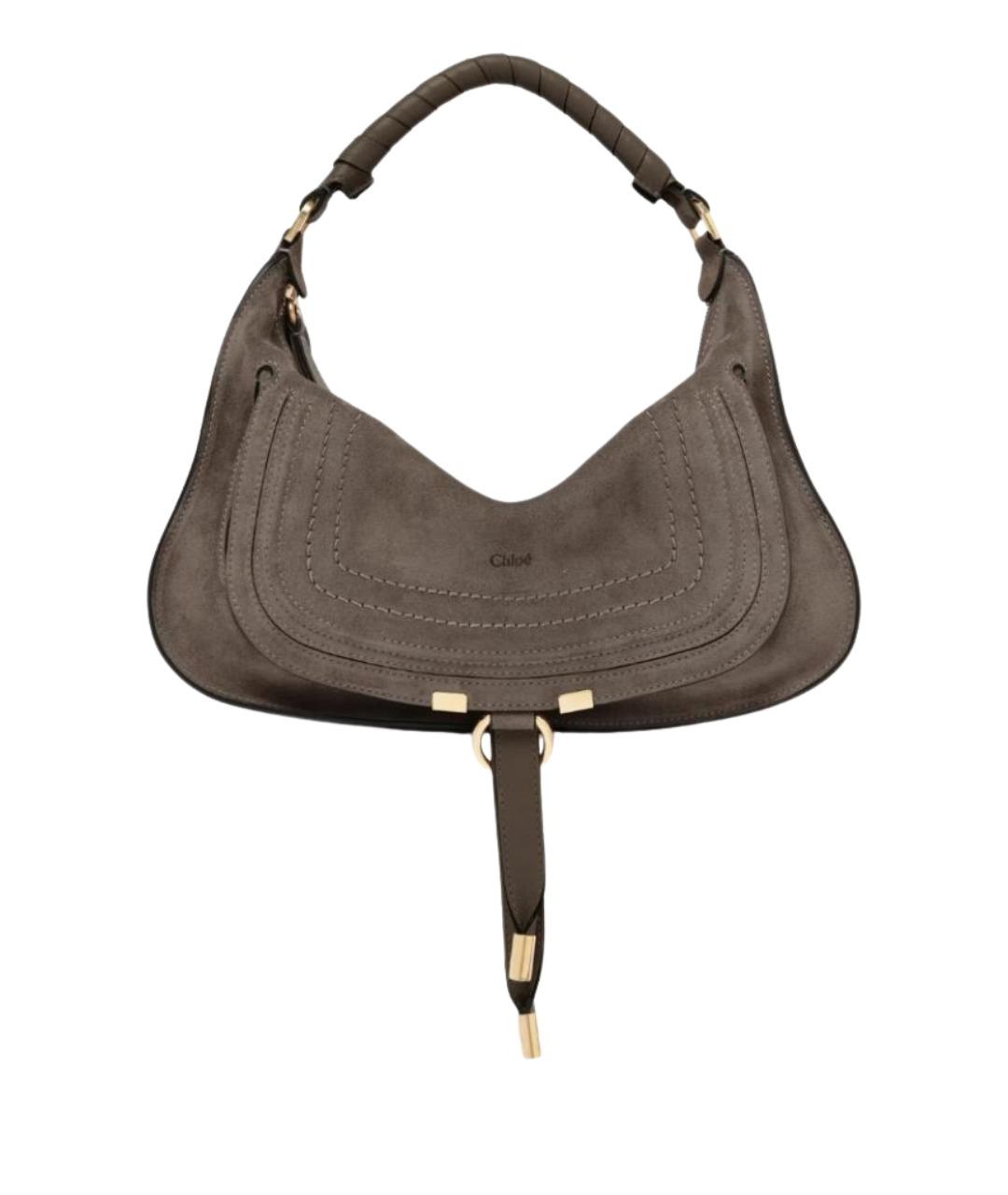 CHLOE Коричневая замшевая сумка через плечо, фото 1
