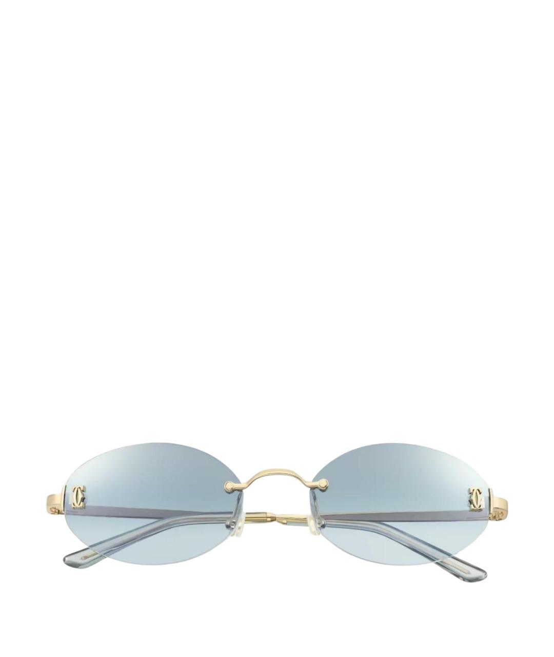 CARTIER Золотые металлические солнцезащитные очки, фото 1