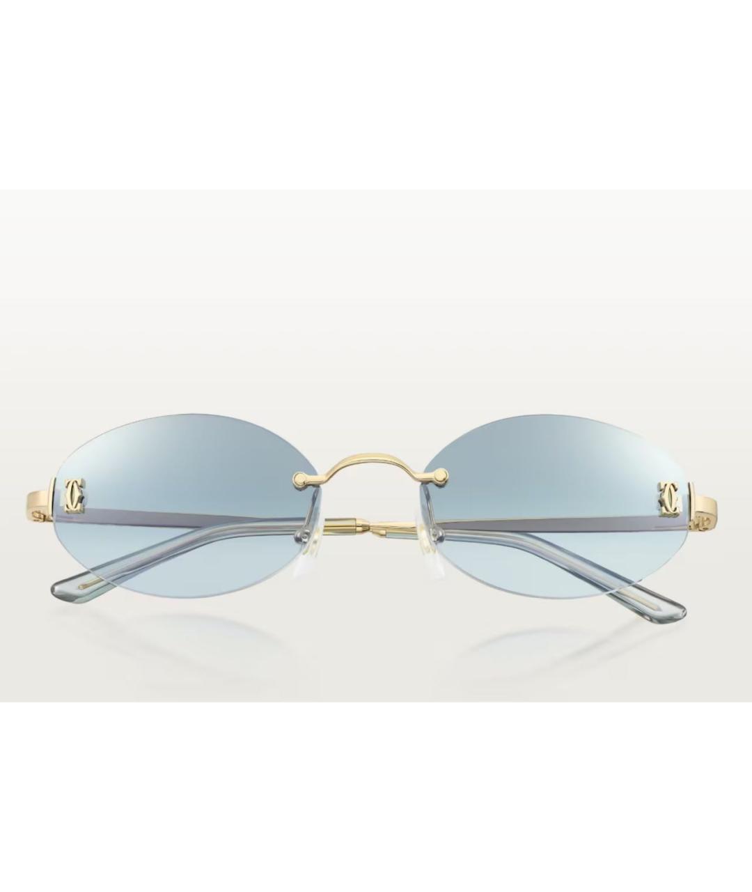 CARTIER Золотые металлические солнцезащитные очки, фото 6
