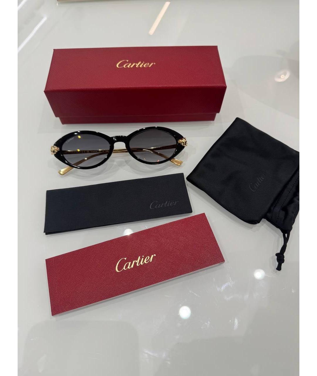 CARTIER Золотые металлические солнцезащитные очки, фото 5