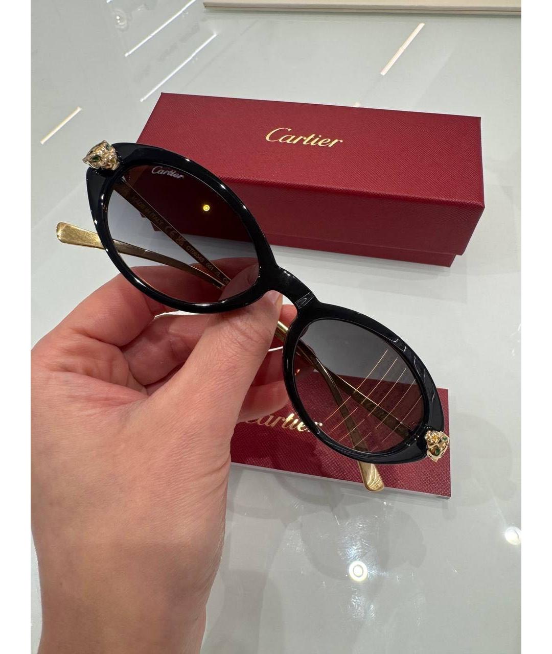 CARTIER Золотые металлические солнцезащитные очки, фото 6