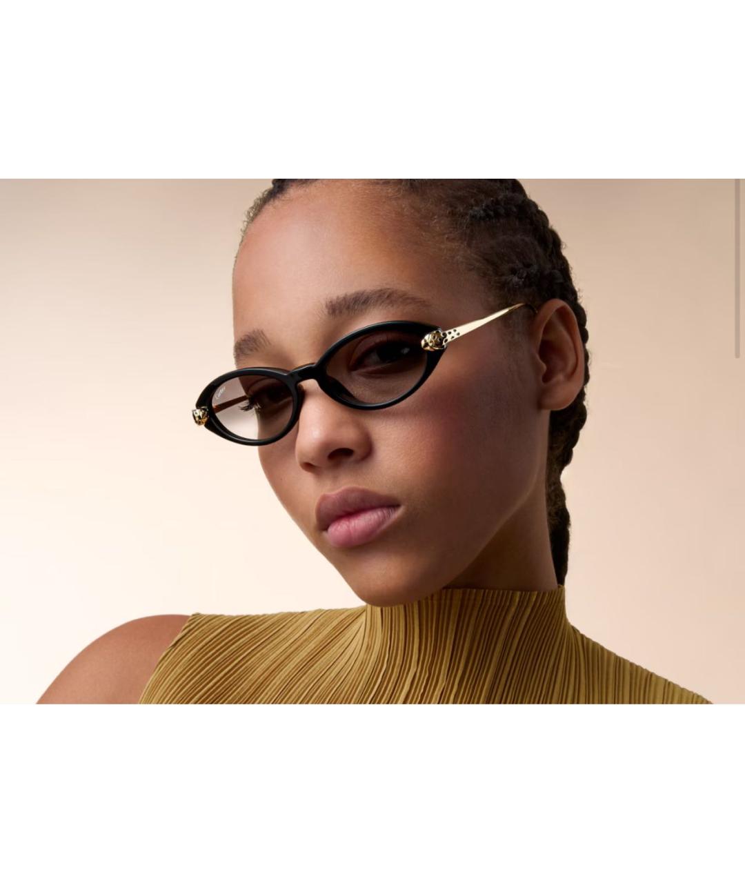 CARTIER Золотые металлические солнцезащитные очки, фото 4