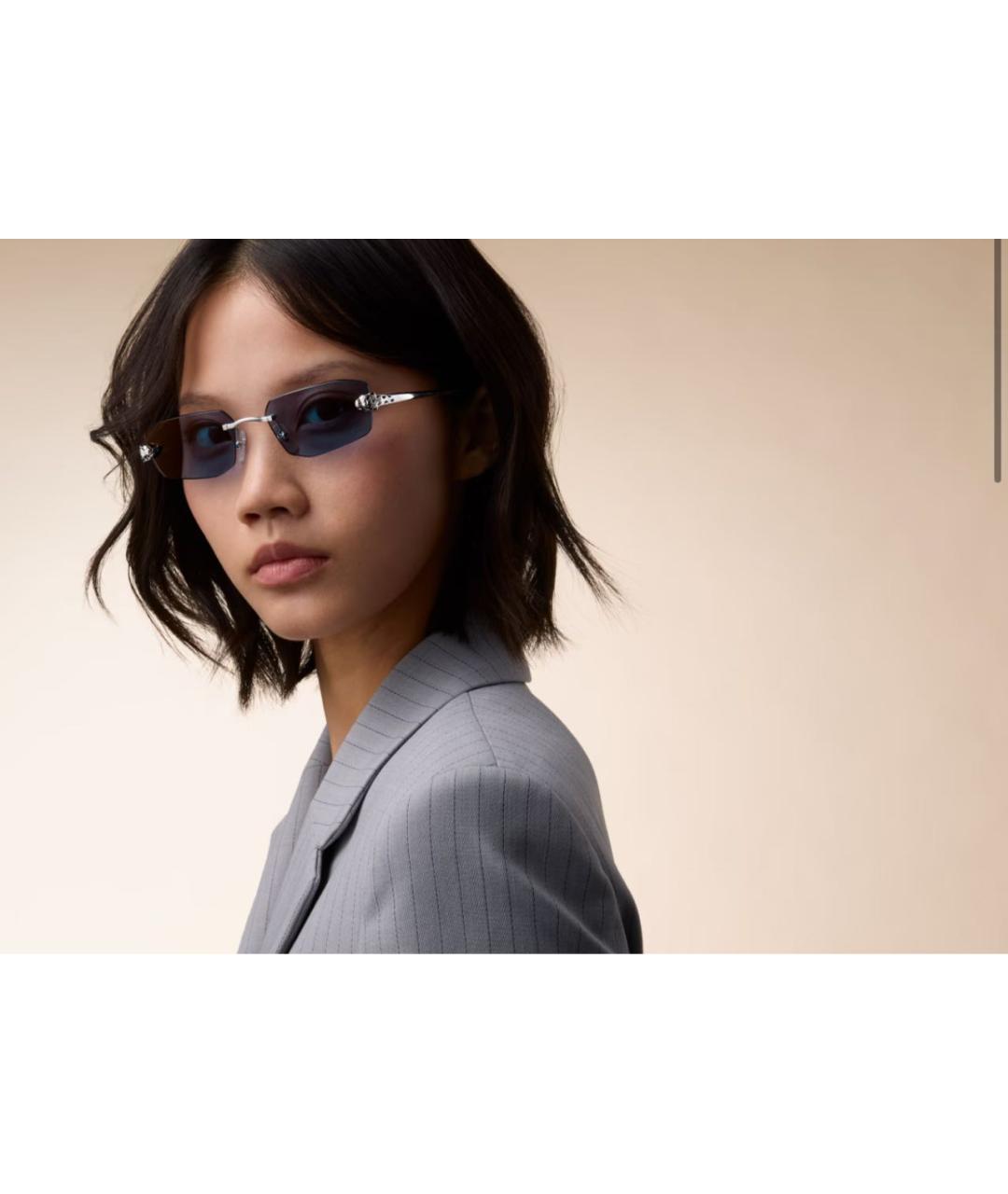 CARTIER Серебряные металлические солнцезащитные очки, фото 5