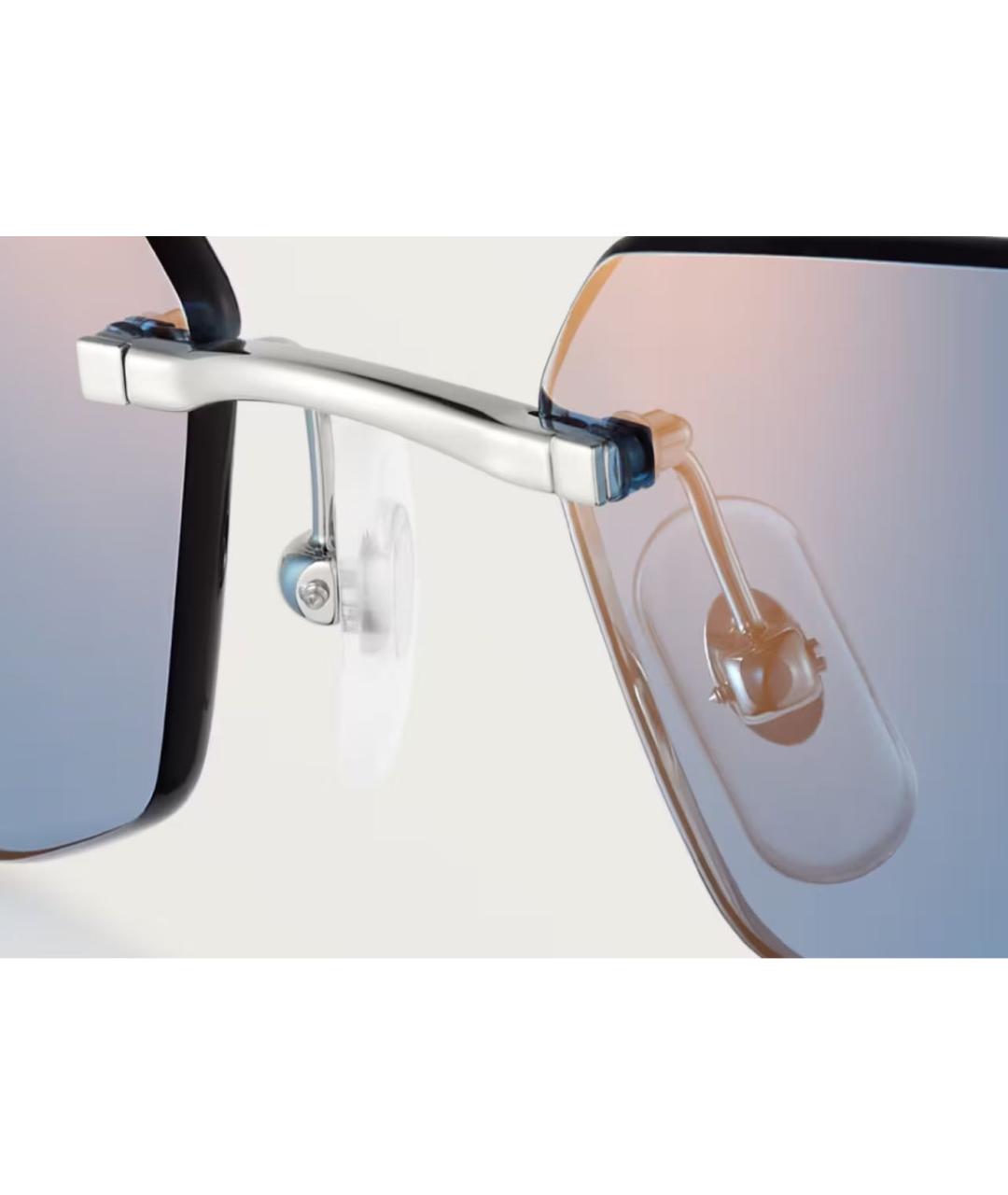 CARTIER Серебряные металлические солнцезащитные очки, фото 3