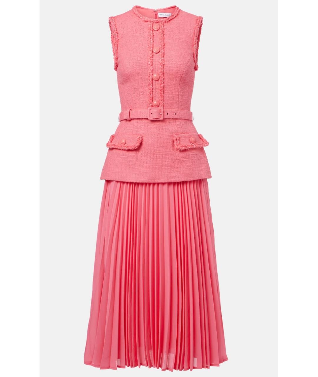 REBECCA VALLANCE Розовое полиэстеровое коктейльное платье, фото 5