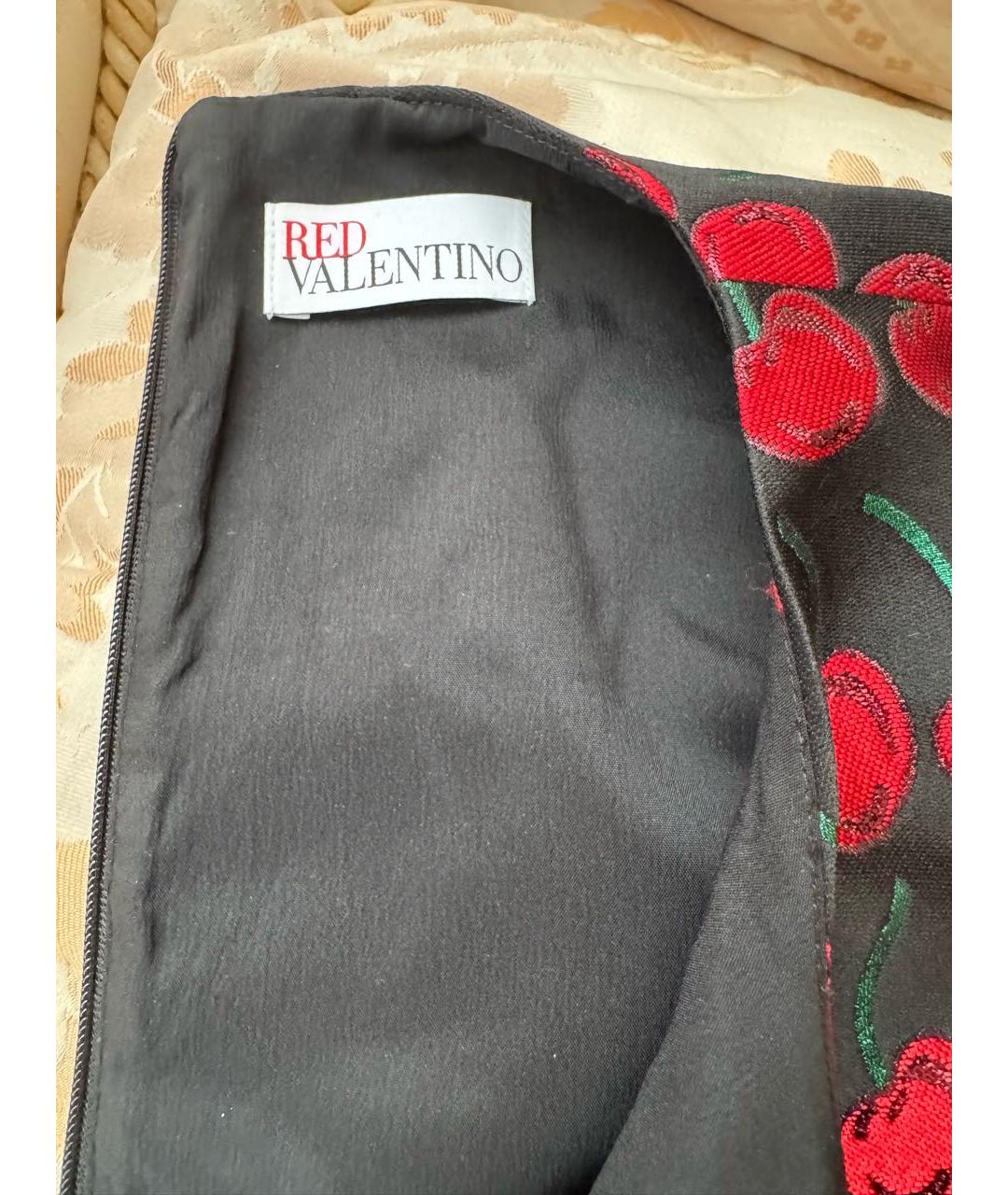 RED VALENTINO Мульти полиэстеровое коктейльное платье, фото 4