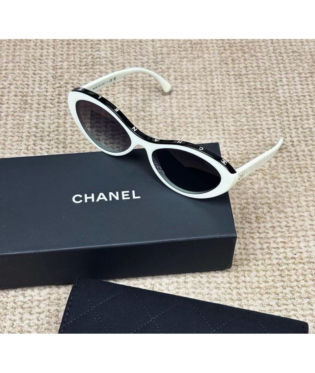 CHANEL Бирюзовые пластиковые солнцезащитные очки, фото 4