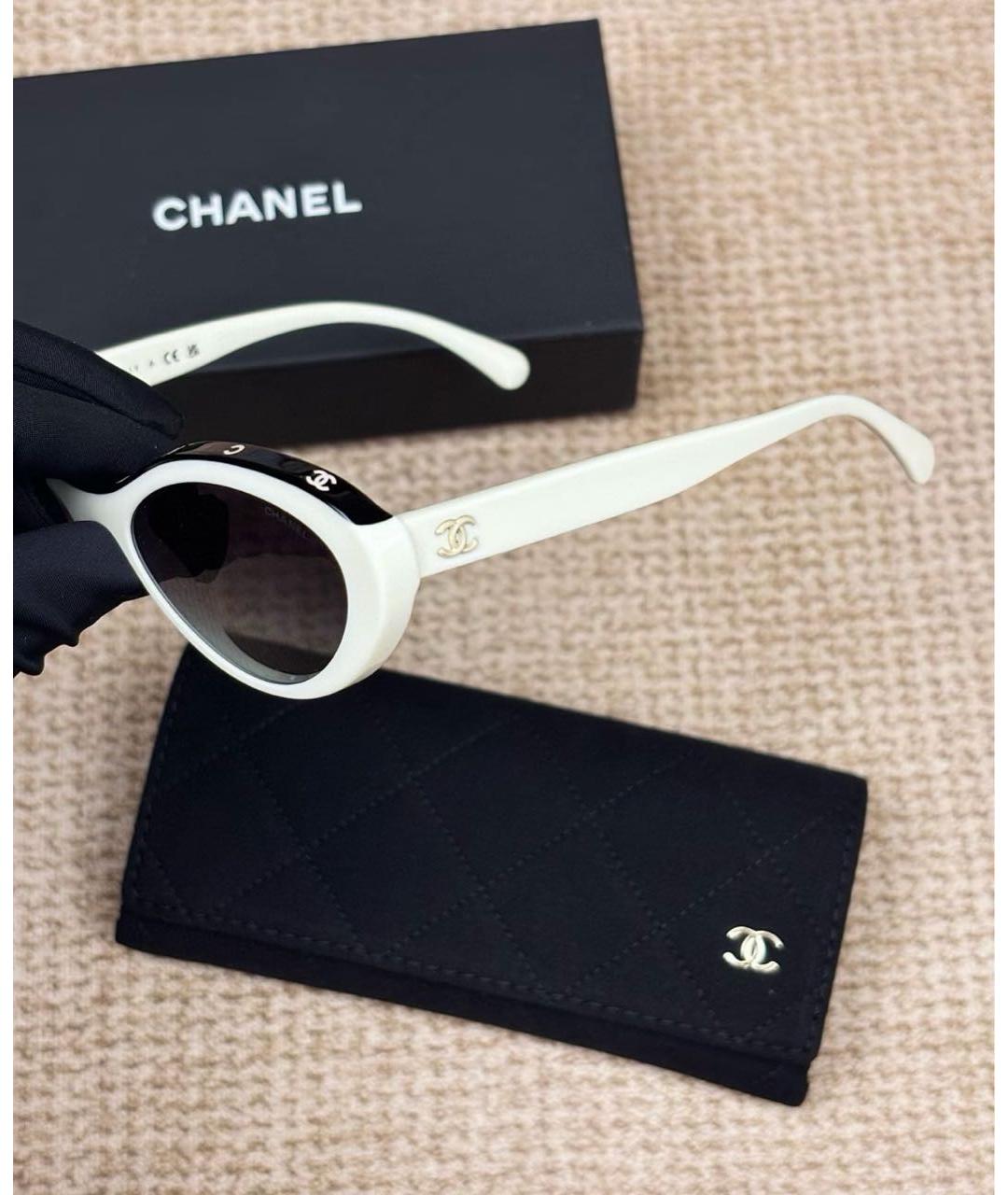 CHANEL Бирюзовые пластиковые солнцезащитные очки, фото 5