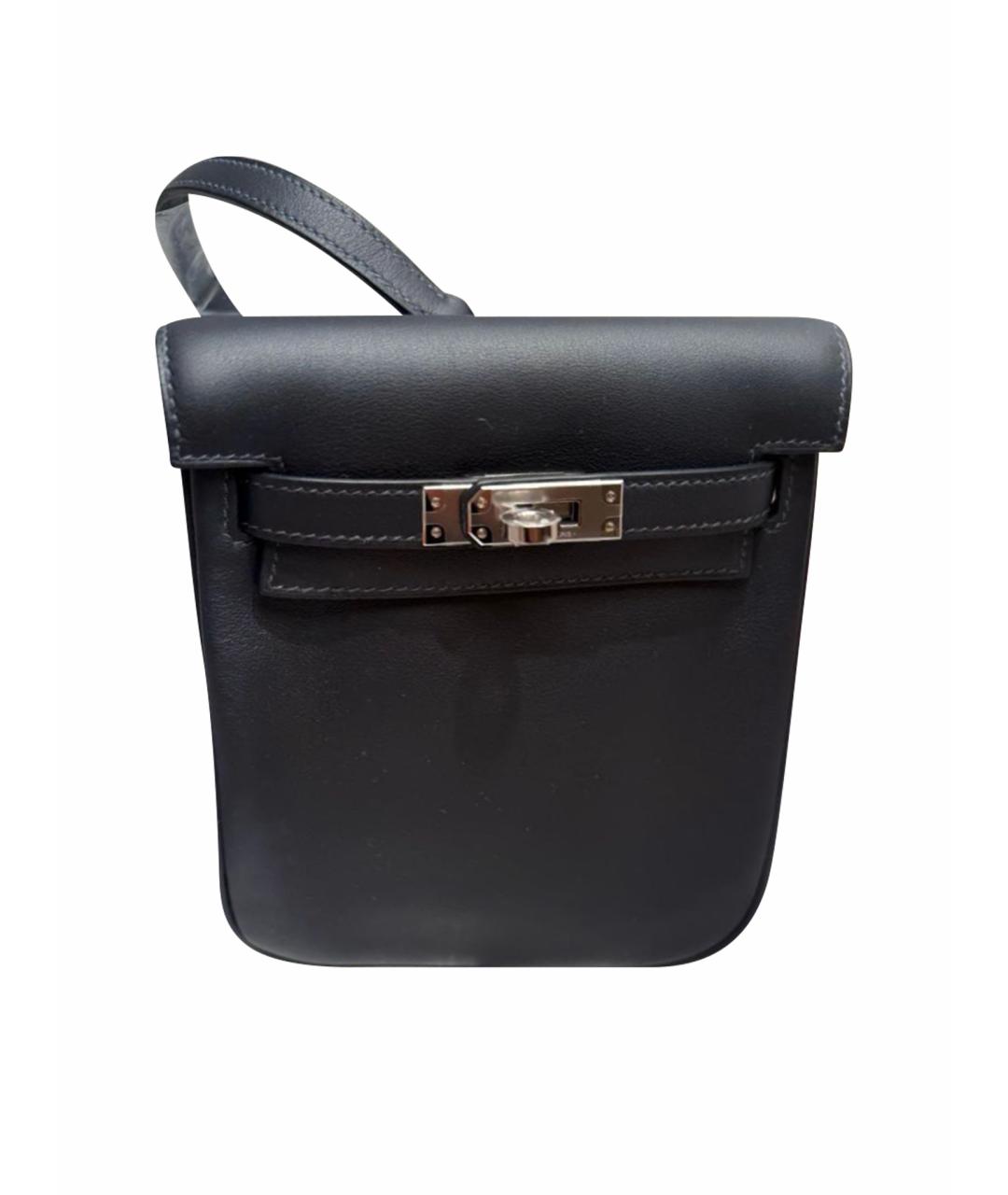 HERMES Черный кожаный рюкзак, фото 1