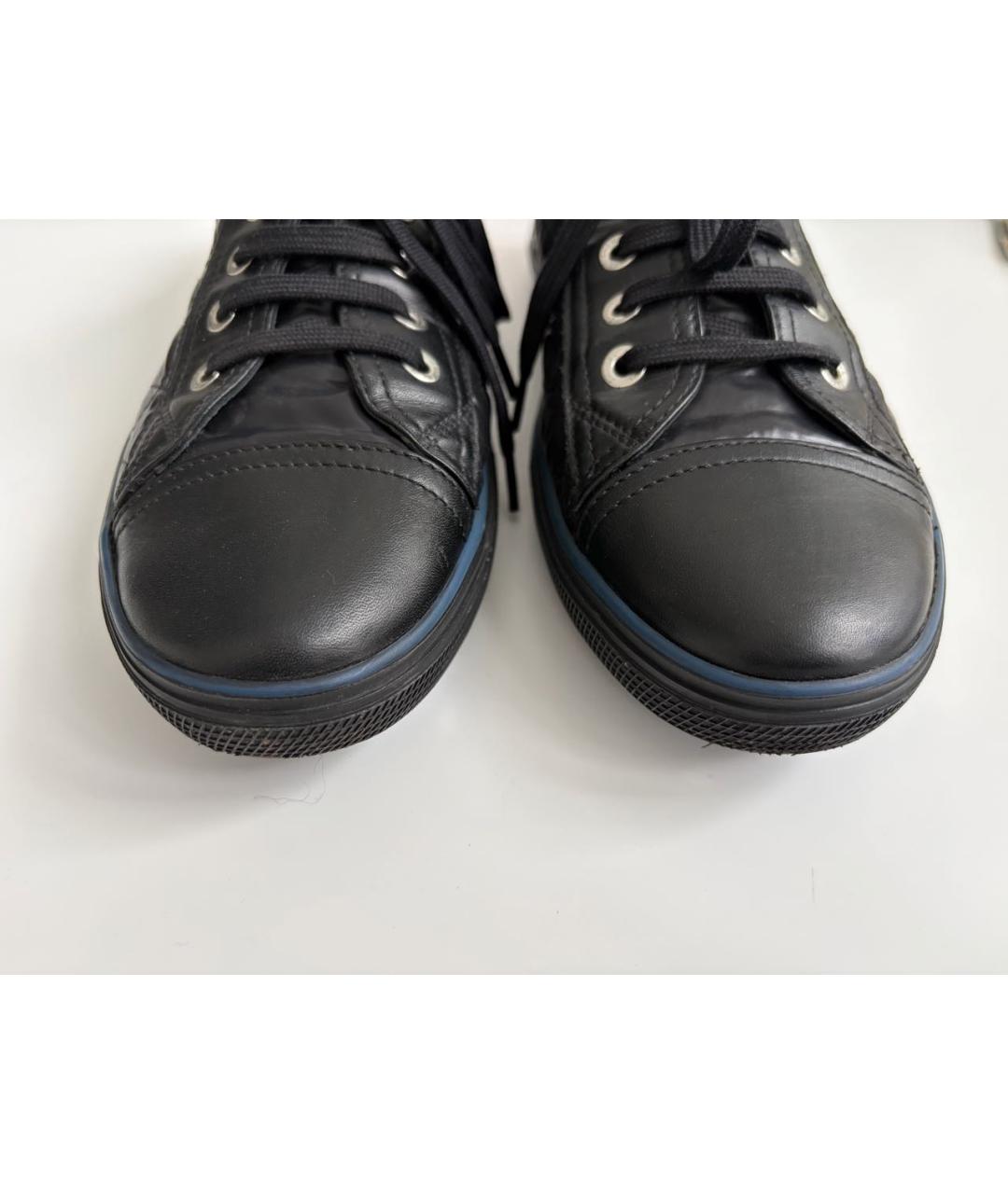 CHANEL Черные кожаные кеды, фото 3