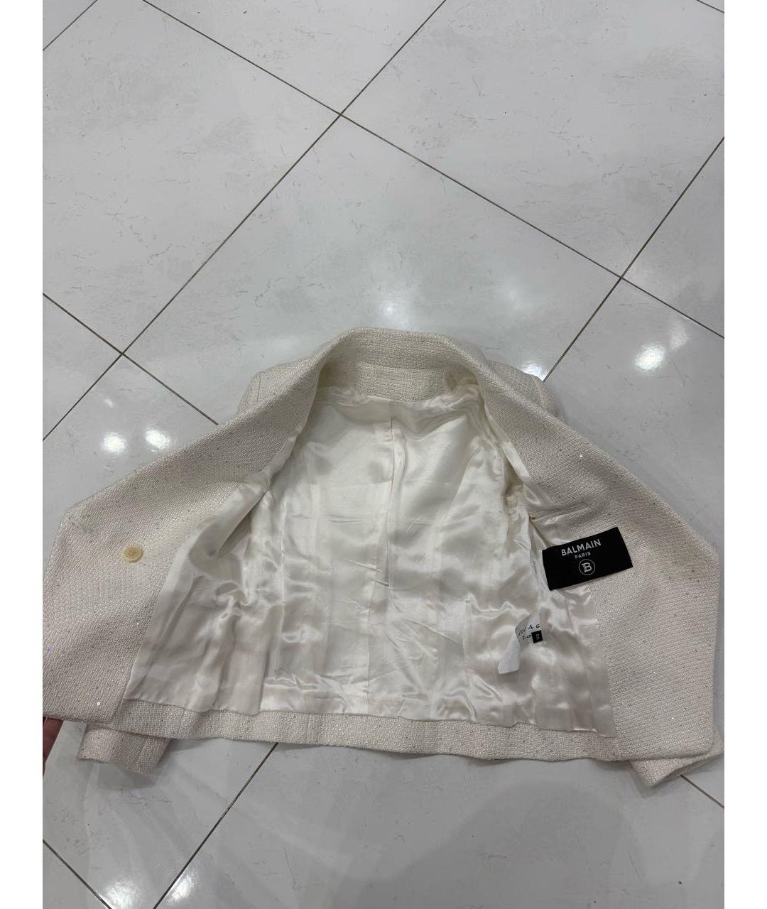 BALMAIN Бежевый шерстяной жакет / жилет, фото 7