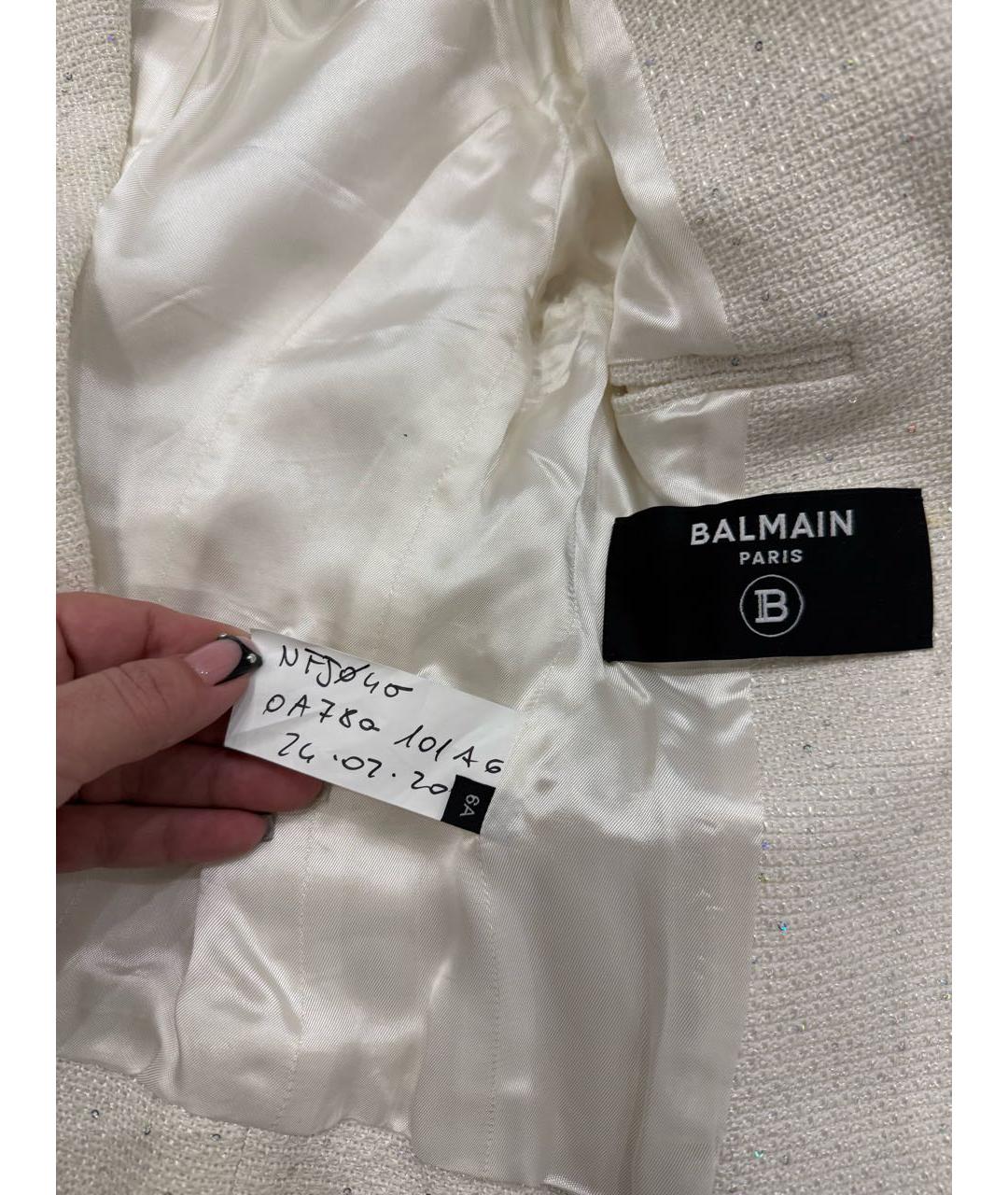 BALMAIN Бежевый шерстяной жакет / жилет, фото 6