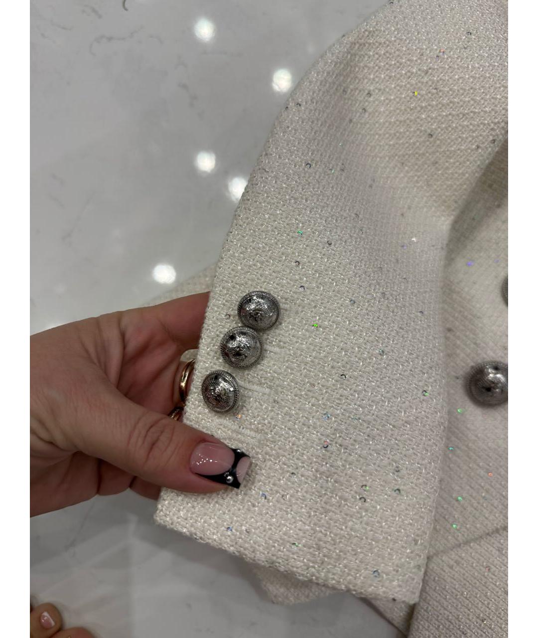 BALMAIN Бежевый шерстяной жакет / жилет, фото 4