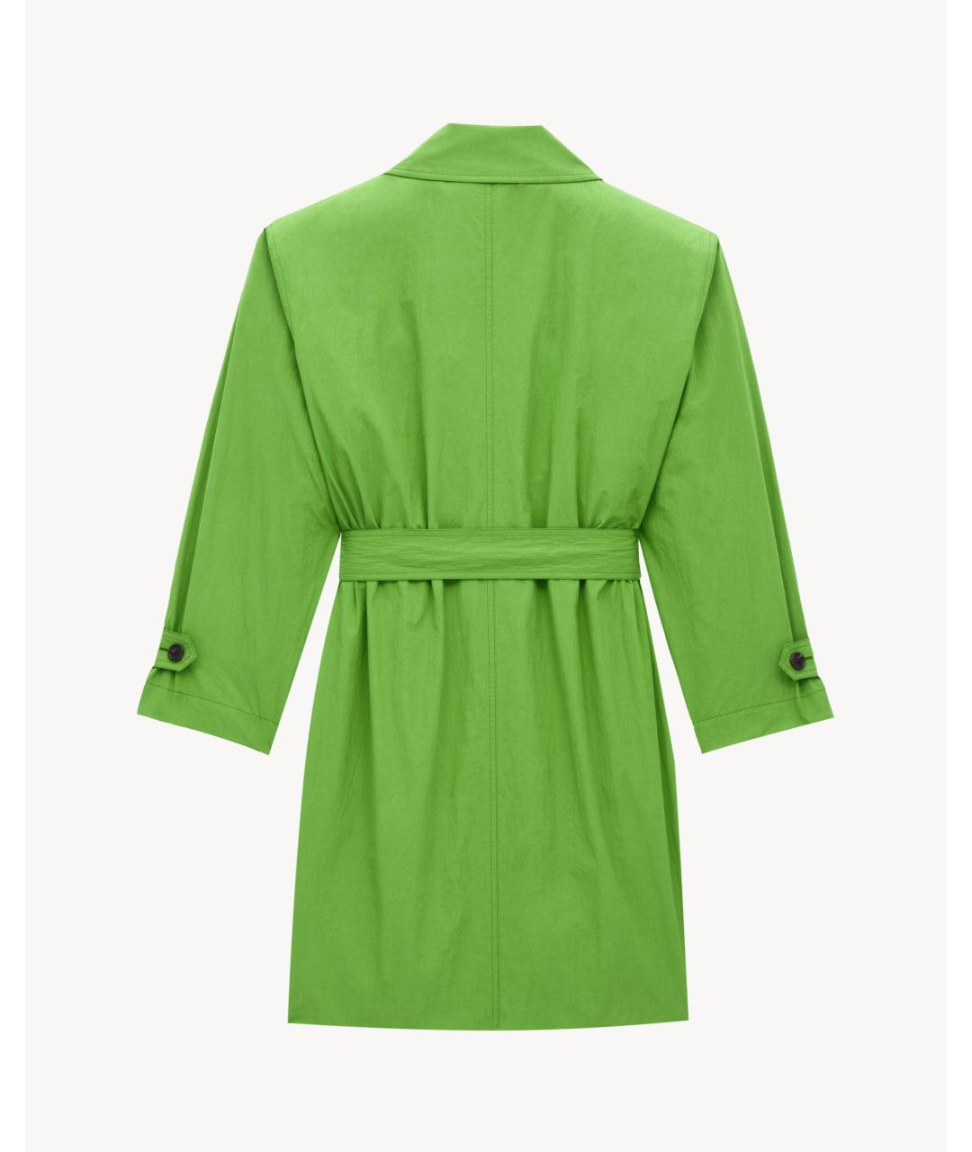 SAINT LAURENT Зеленый тренч/плащ, фото 2