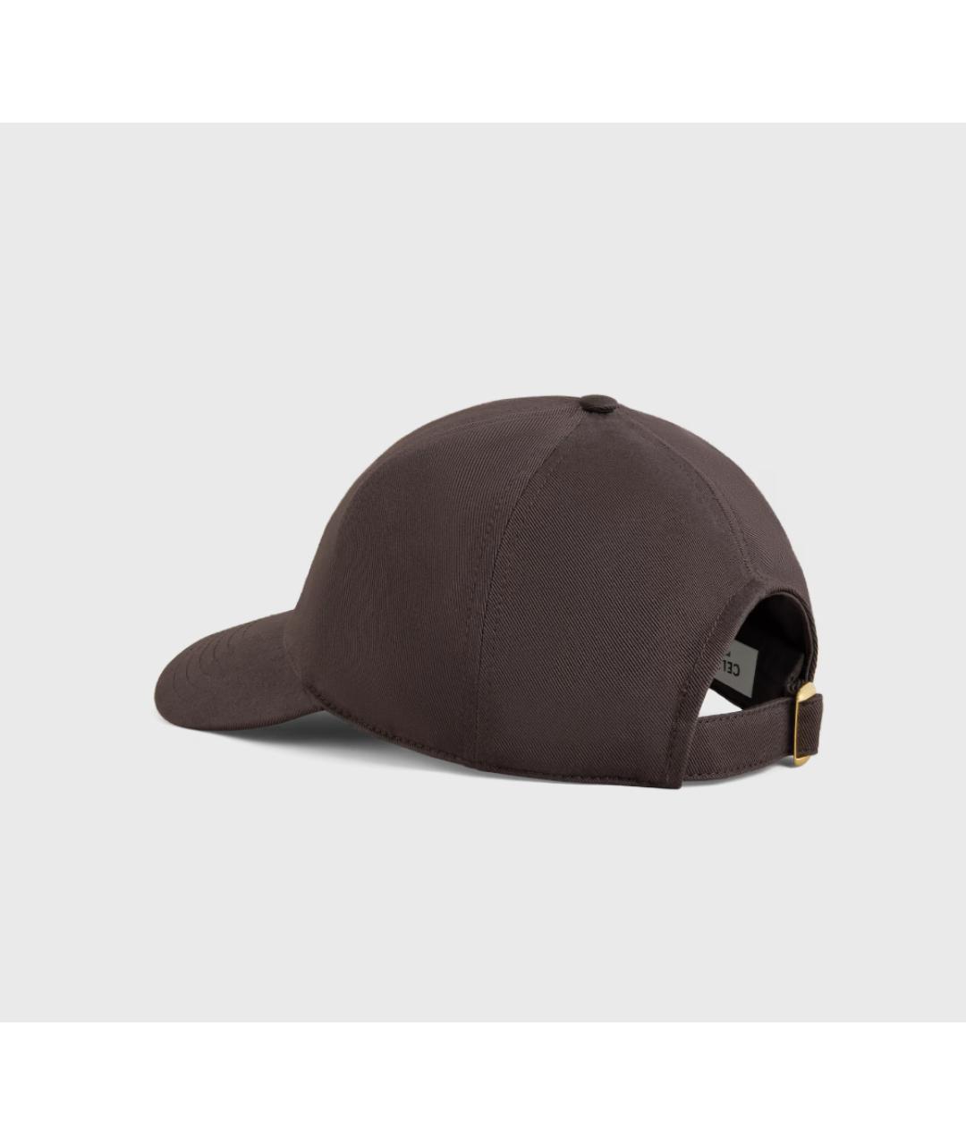 CELINE Коричневая хлопковая кепка, фото 4