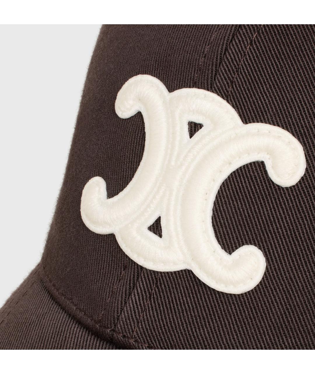 CELINE Коричневая хлопковая кепка, фото 5