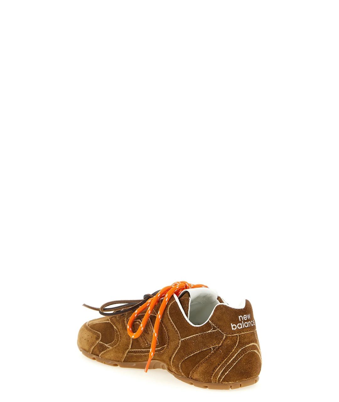 MIU MIU Коричневые замшевые кроссовки, фото 5