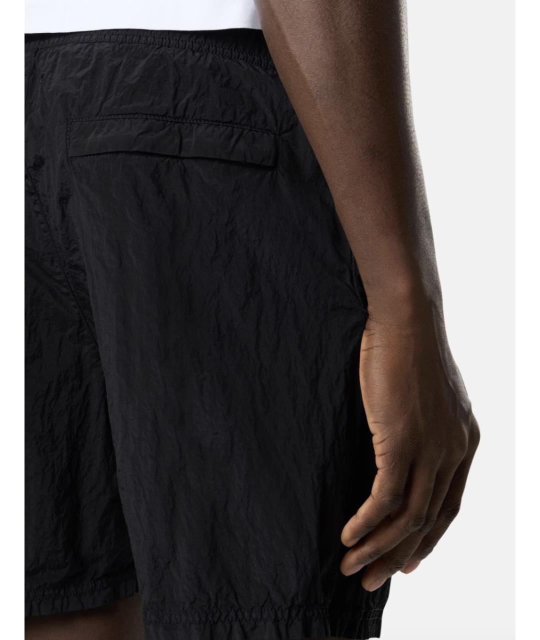 STONE ISLAND Черные полиамидовые шорты, фото 4