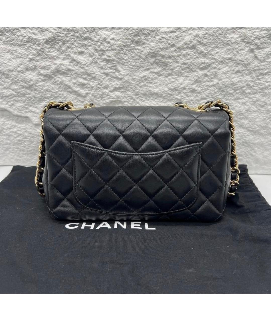 CHANEL Черная кожаная сумка через плечо, фото 3