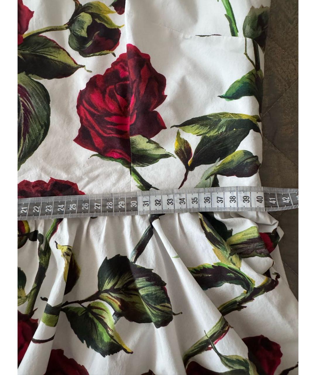 DOLCE&GABBANA Мульти хлопковое повседневное платье, фото 4