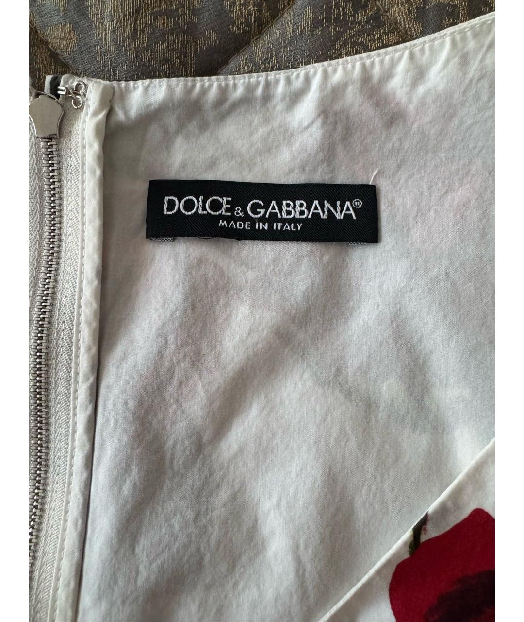 DOLCE&GABBANA Мульти хлопковое повседневное платье, фото 3