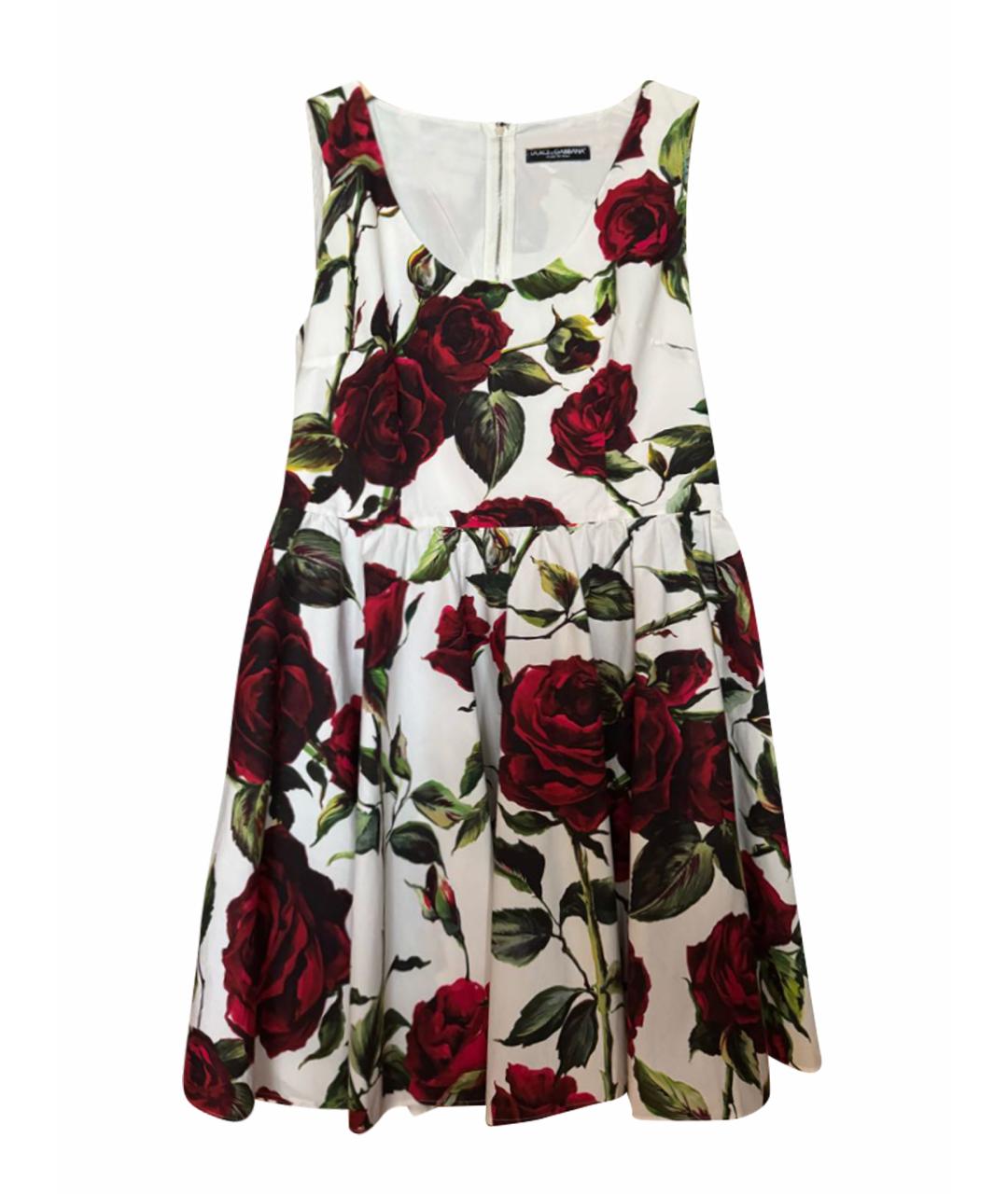 DOLCE&GABBANA Мульти хлопковое повседневное платье, фото 8