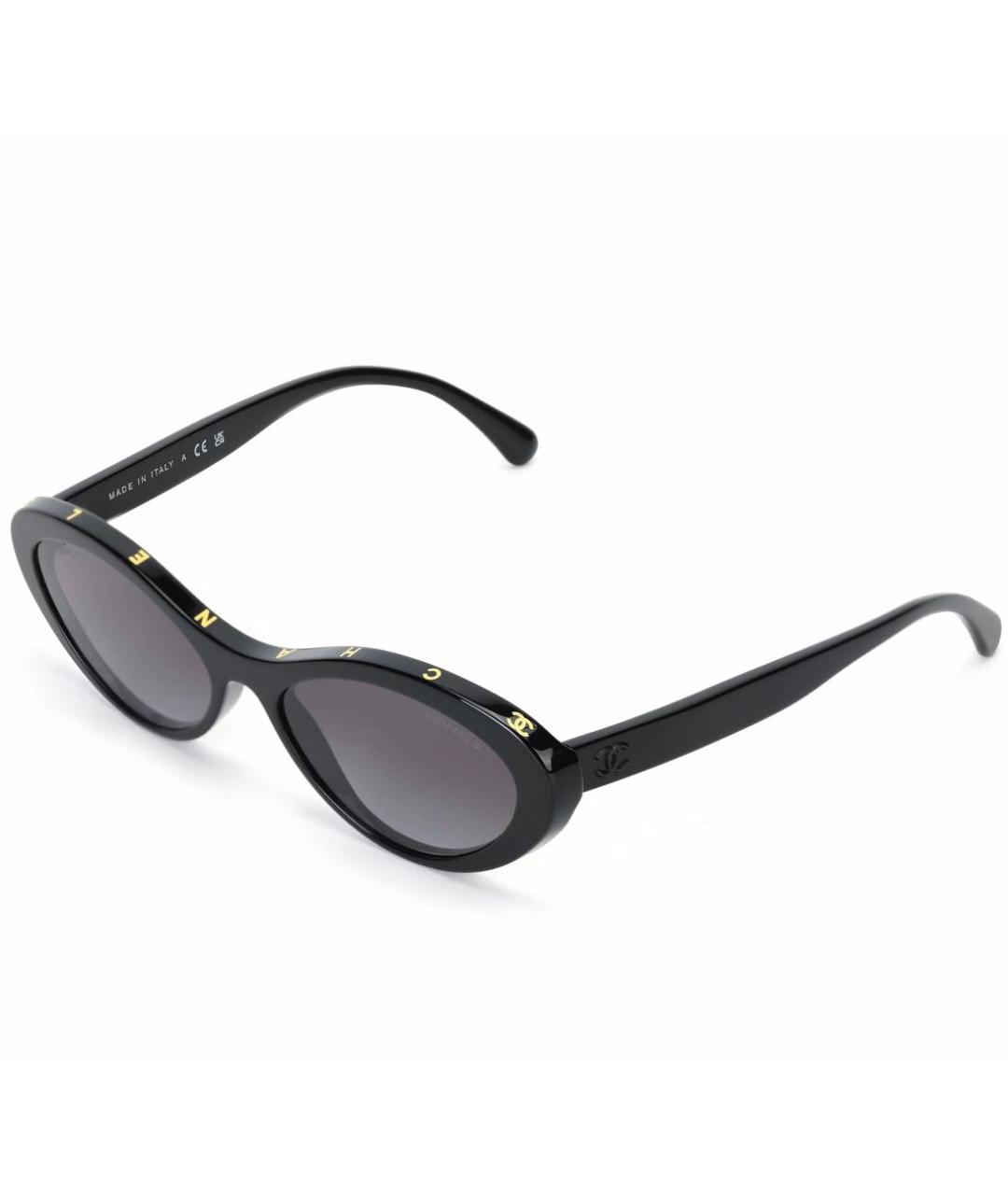 CHANEL Черные пластиковые солнцезащитные очки, фото 7