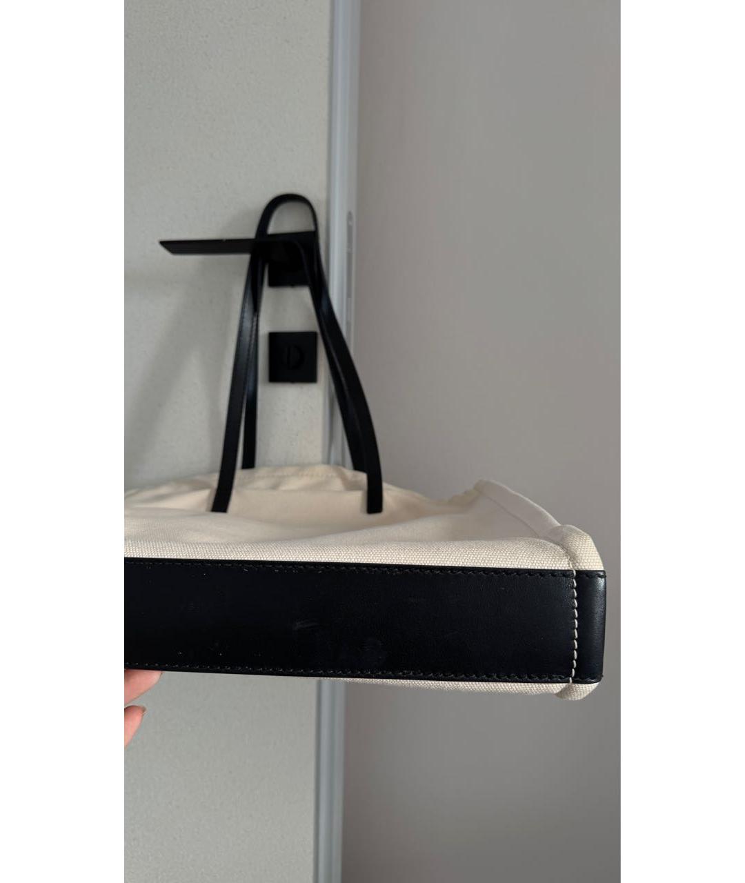 JIMMY CHOO Бежевая тканевая сумка тоут, фото 6