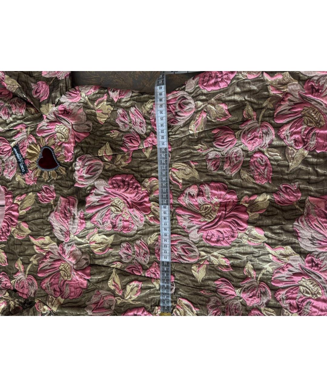 DOLCE&GABBANA Мульти полиэстеровое коктейльное платье, фото 5