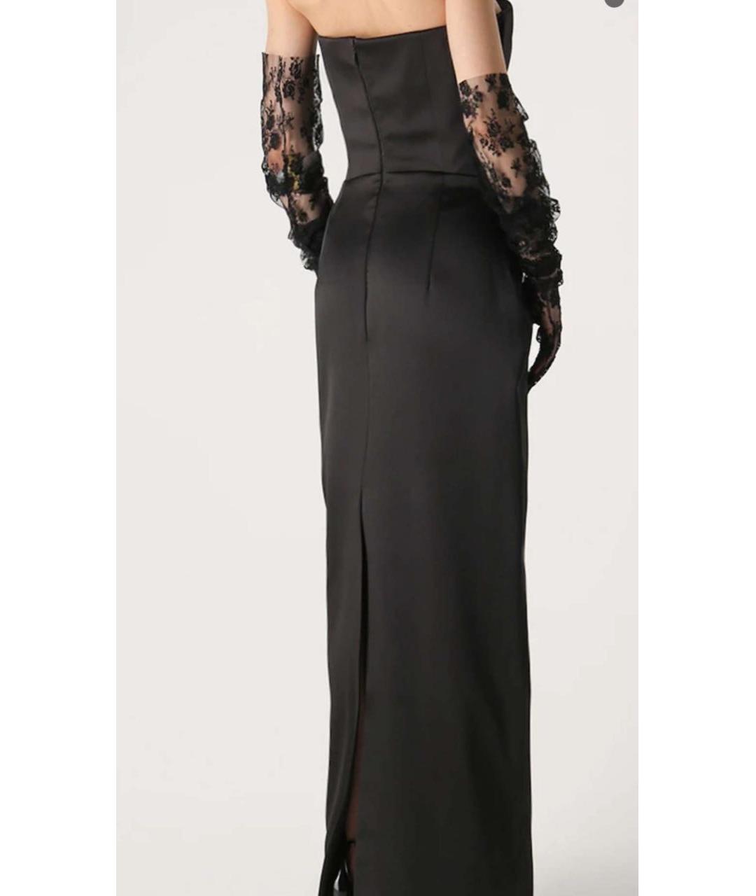 RASARIO Черное атласное вечернее платье, фото 2