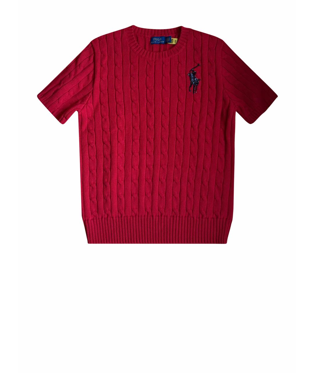 POLO RALPH LAUREN Красный хлопковый джемпер / свитер, фото 1