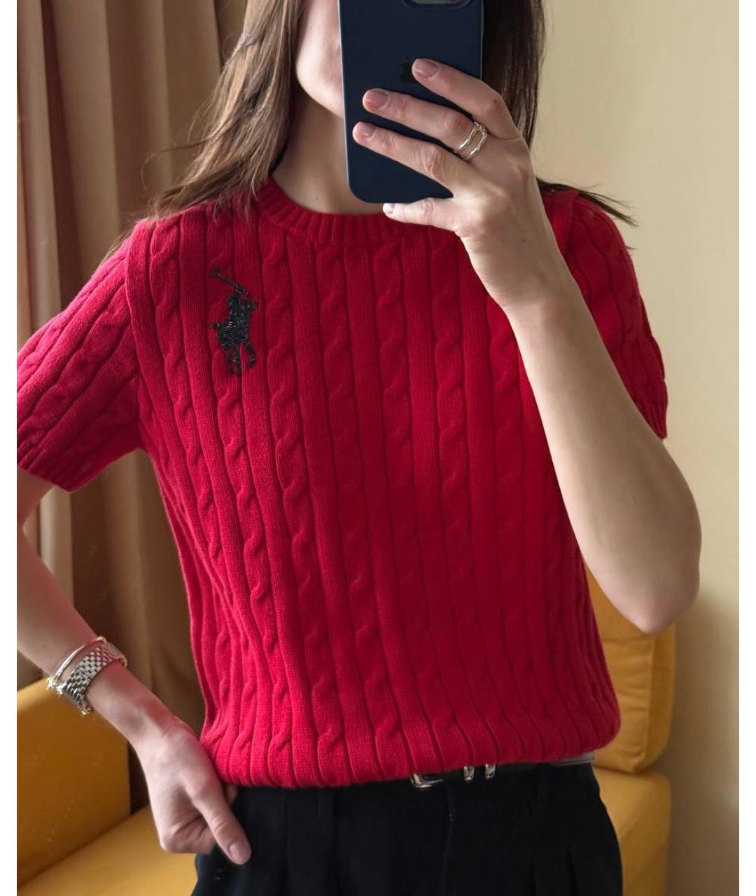 POLO RALPH LAUREN Красный хлопковый джемпер / свитер, фото 8