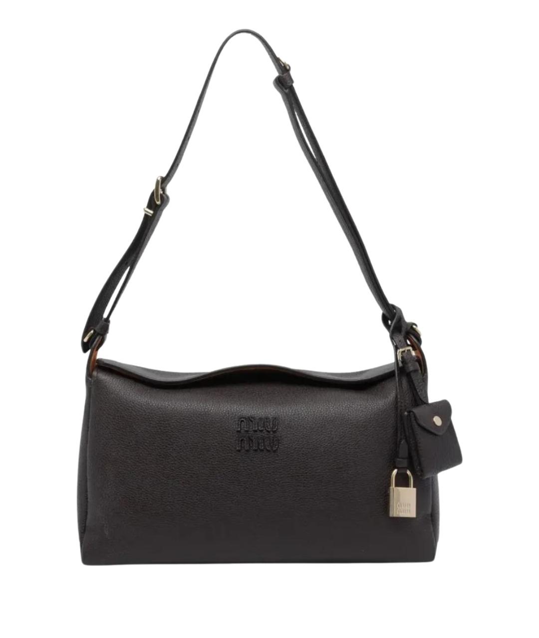 MIU MIU Коричневая кожаная сумка через плечо, фото 1