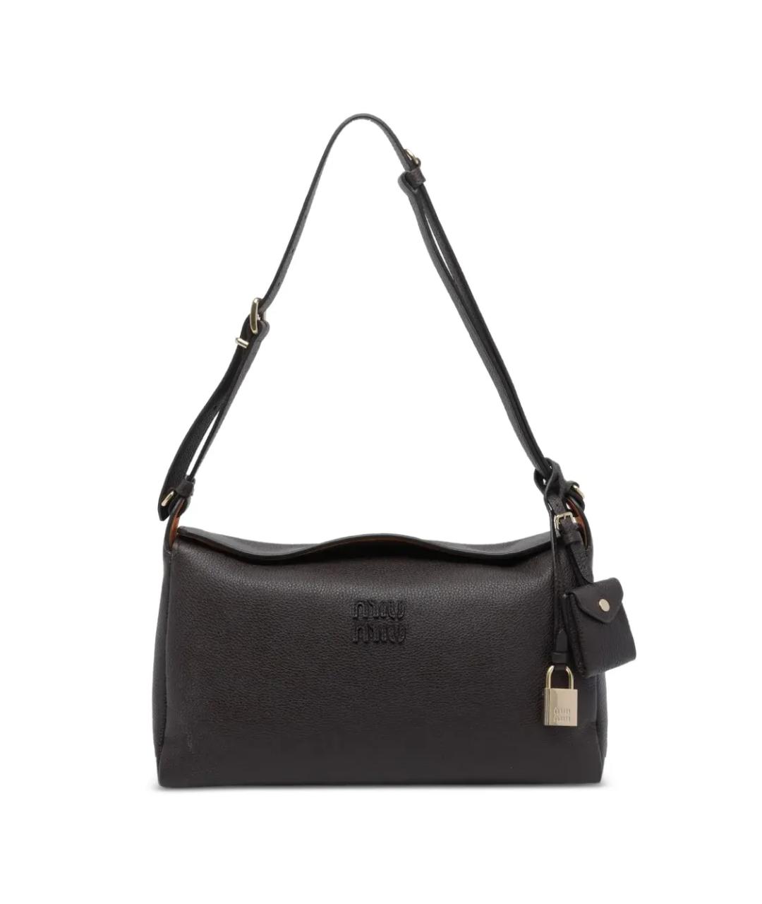 MIU MIU Коричневая кожаная сумка через плечо, фото 5