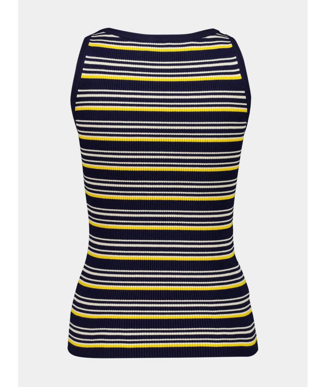 MIU MIU Темно-синяя майка, фото 2